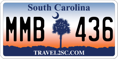 SC license plate MMB436
