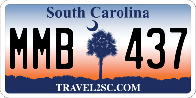 SC license plate MMB437