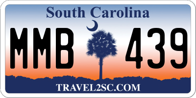 SC license plate MMB439