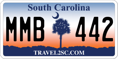 SC license plate MMB442