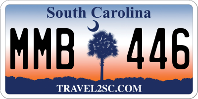 SC license plate MMB446