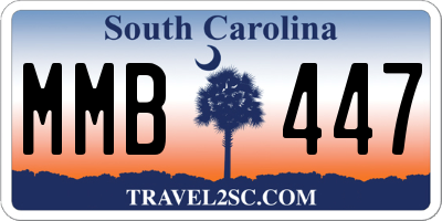 SC license plate MMB447