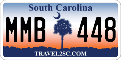 SC license plate MMB448