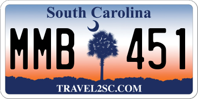 SC license plate MMB451