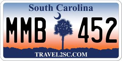 SC license plate MMB452
