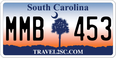 SC license plate MMB453