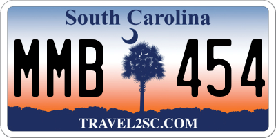 SC license plate MMB454