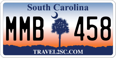 SC license plate MMB458
