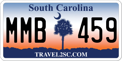 SC license plate MMB459