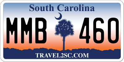 SC license plate MMB460