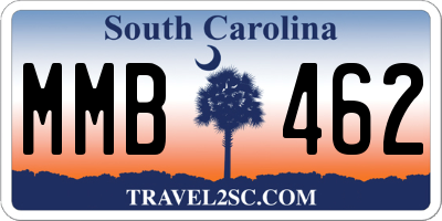SC license plate MMB462