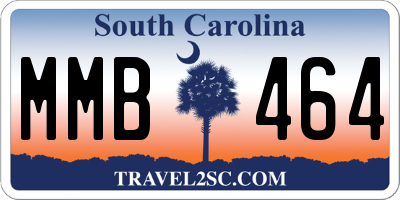 SC license plate MMB464