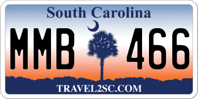 SC license plate MMB466