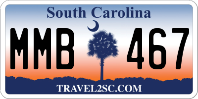 SC license plate MMB467