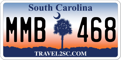 SC license plate MMB468