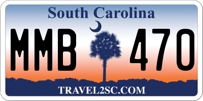 SC license plate MMB470