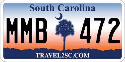 SC license plate MMB472