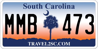 SC license plate MMB473