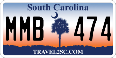 SC license plate MMB474