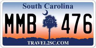 SC license plate MMB476