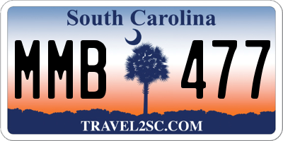 SC license plate MMB477
