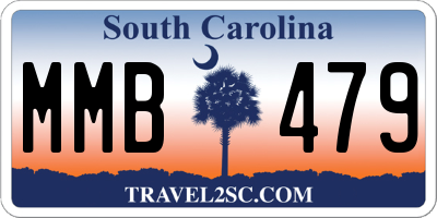 SC license plate MMB479