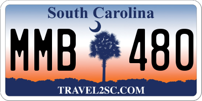 SC license plate MMB480