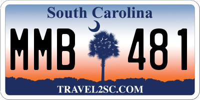 SC license plate MMB481