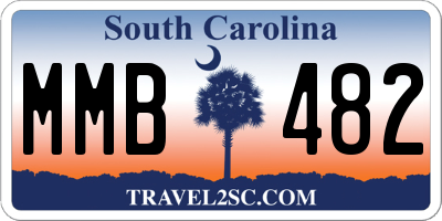 SC license plate MMB482