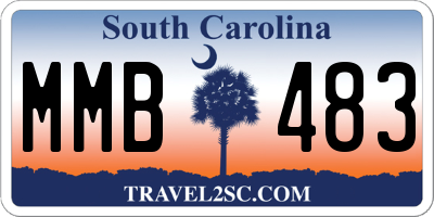SC license plate MMB483