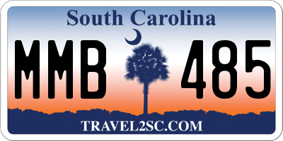 SC license plate MMB485