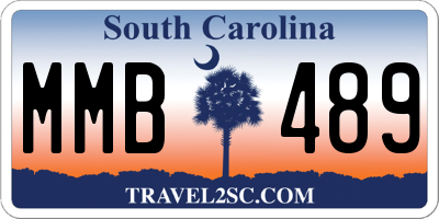 SC license plate MMB489
