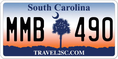 SC license plate MMB490