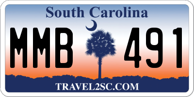 SC license plate MMB491