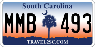 SC license plate MMB493