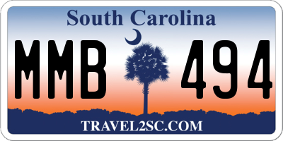 SC license plate MMB494