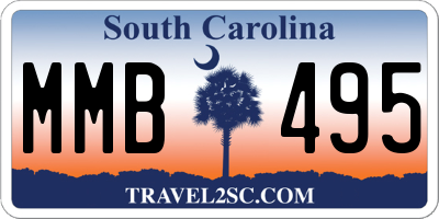 SC license plate MMB495