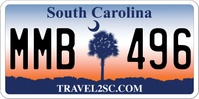 SC license plate MMB496