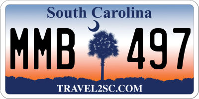 SC license plate MMB497