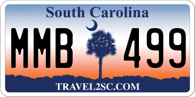 SC license plate MMB499