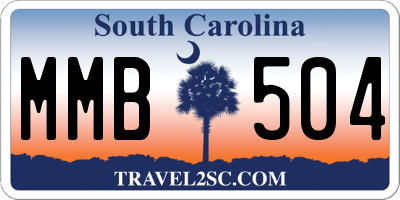 SC license plate MMB504