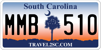 SC license plate MMB510