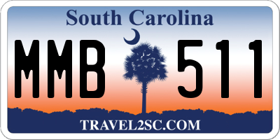 SC license plate MMB511