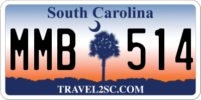 SC license plate MMB514