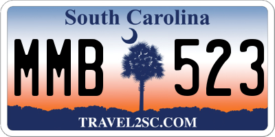 SC license plate MMB523