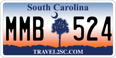 SC license plate MMB524