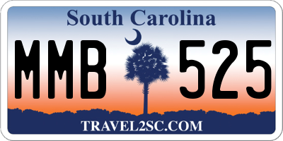 SC license plate MMB525