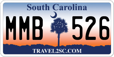 SC license plate MMB526