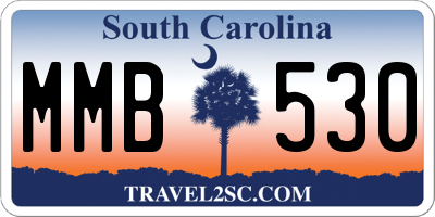 SC license plate MMB530