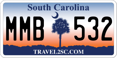 SC license plate MMB532